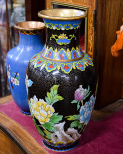 Black Cloisonne Vase